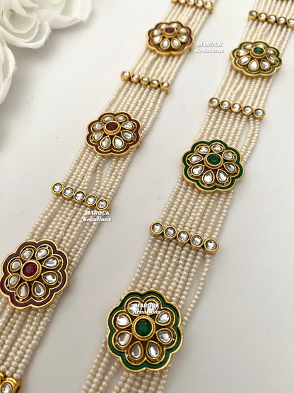 Premium Quality Kundan Meenakari sheesh phool/head band/head piece