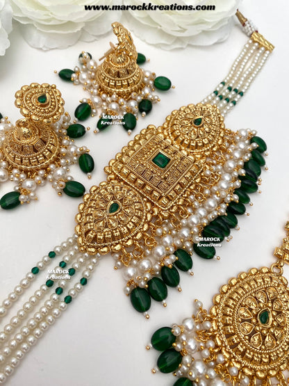 Asna Premium Quality Gold Plated statement choker set