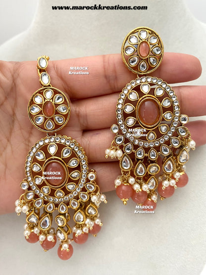 Iqra Premium Quality Kundan Meenakari Statement Necklace set