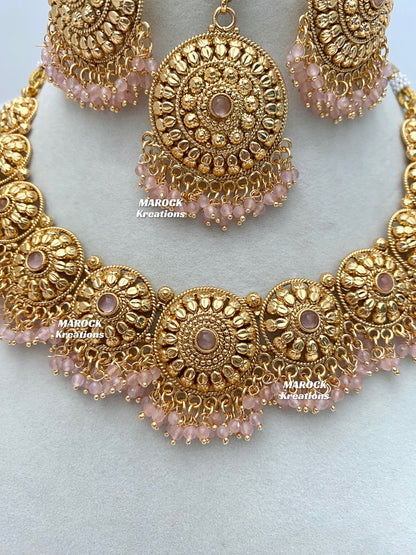 Roxana Premium Quality Gold Plated necklace set