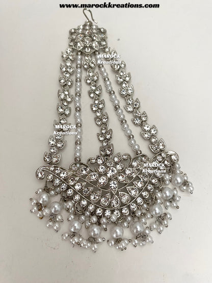 Sarwat Premium Quality Pakistani Silver Bridal set/bridal jewelry