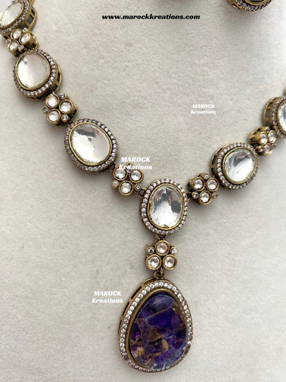 Sanjida Tyani inspired Victorian Kundan Statement Necklace set