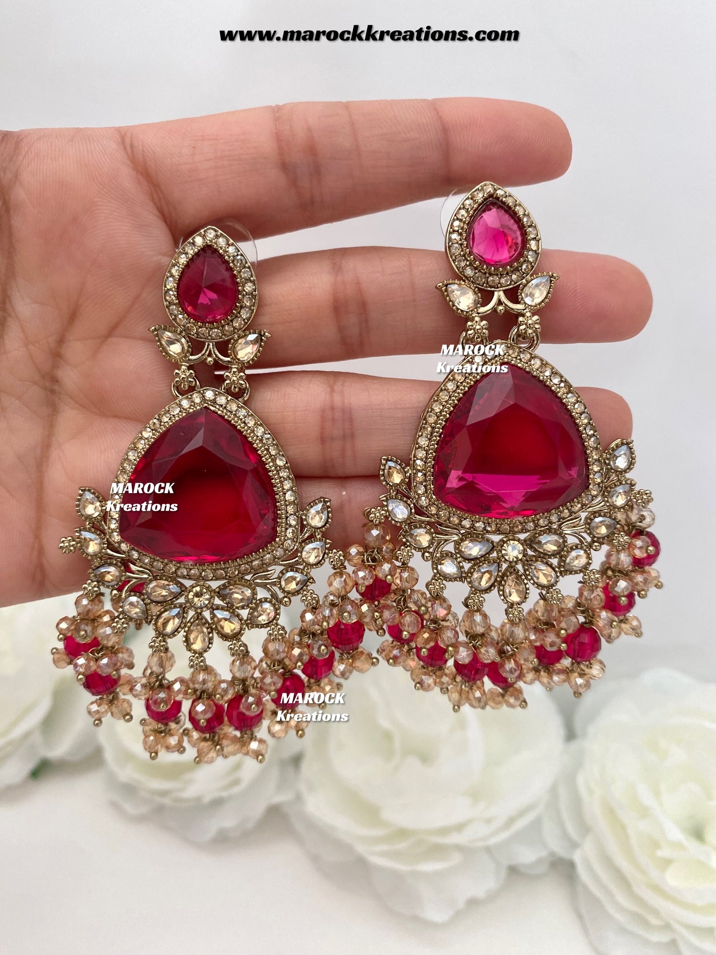 Lina Polki Statement Earrings