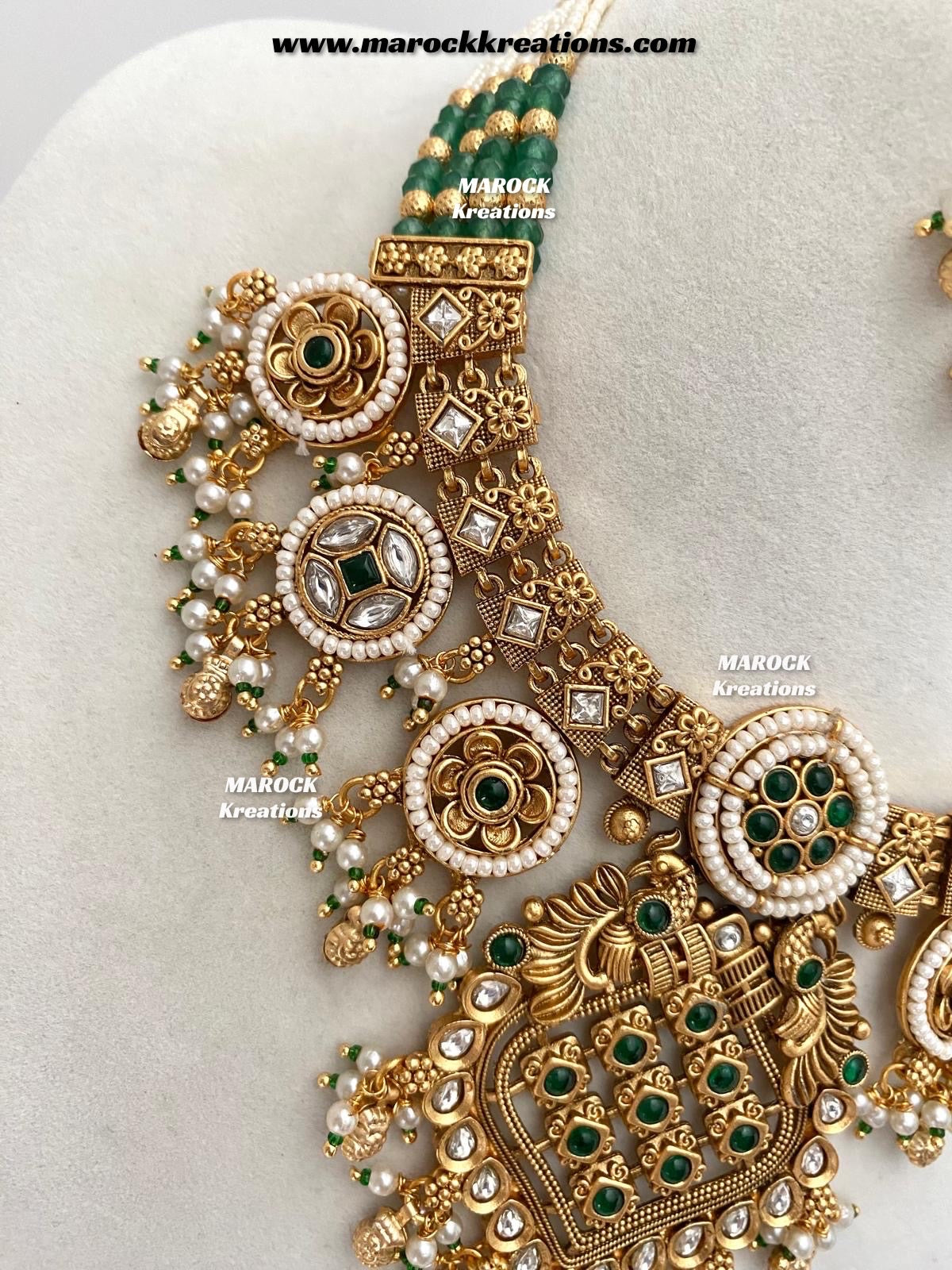 Denia Premium Quality Gold plated Rajwadi Meenakari necklace set