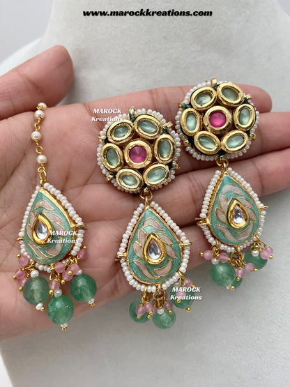 Natasha Premium Quality Kundan Meenakari Statement Choker set