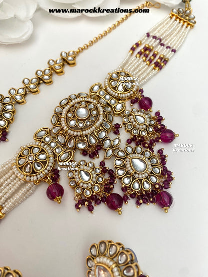 Shaneel Premium quality Kundan Choker set