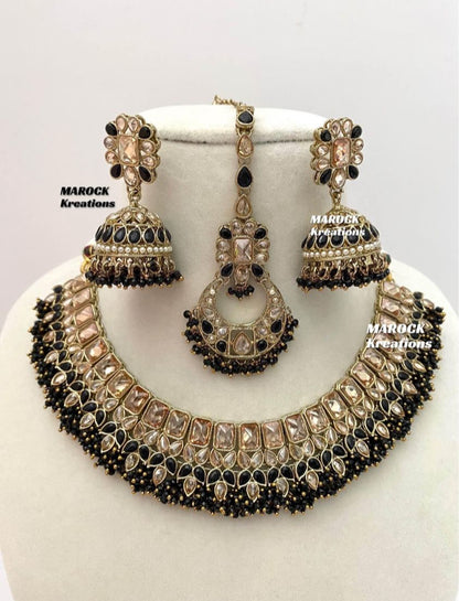 Antique Gold Polki Necklace set