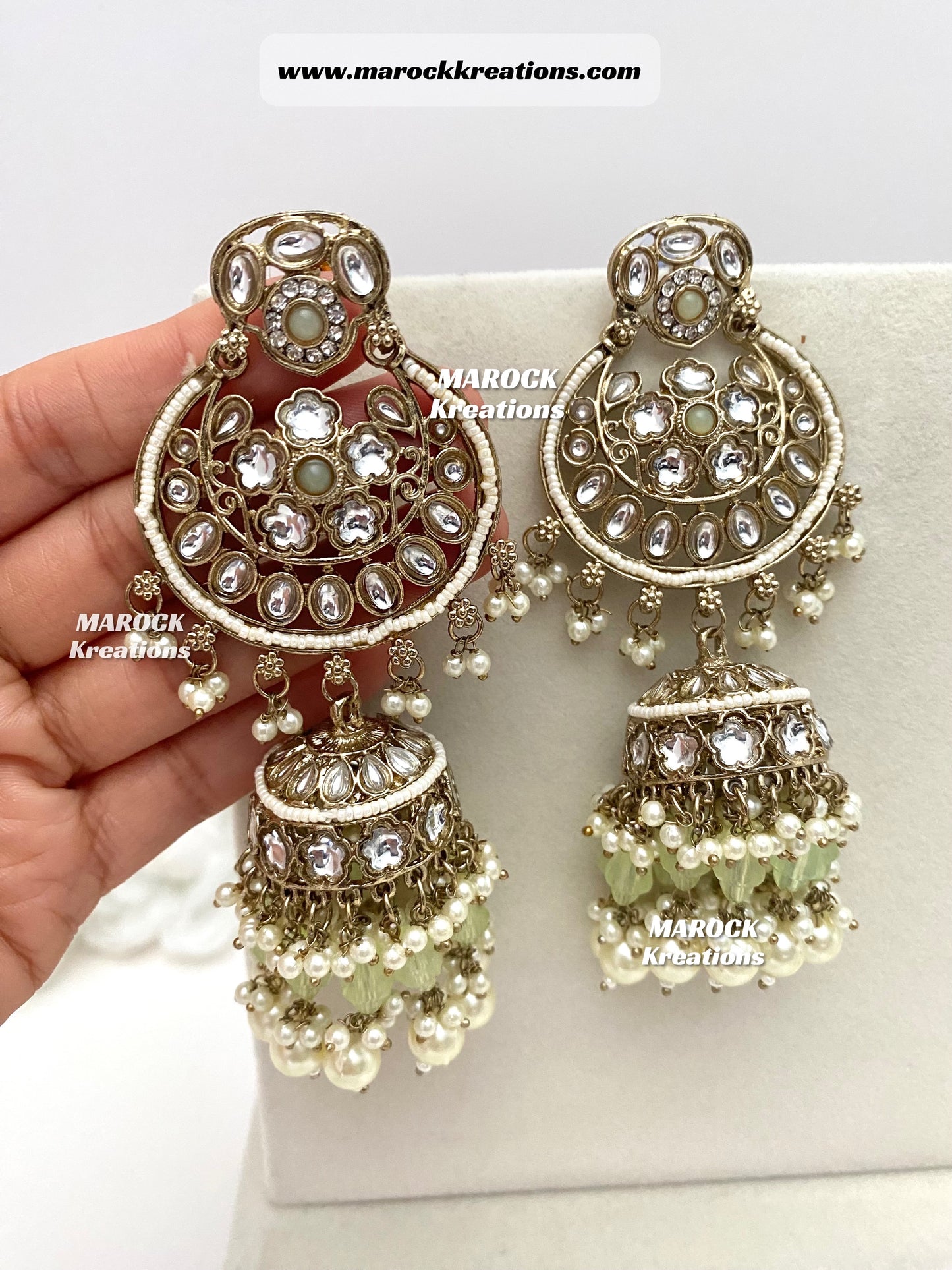 Kundan Jhumki Earrings