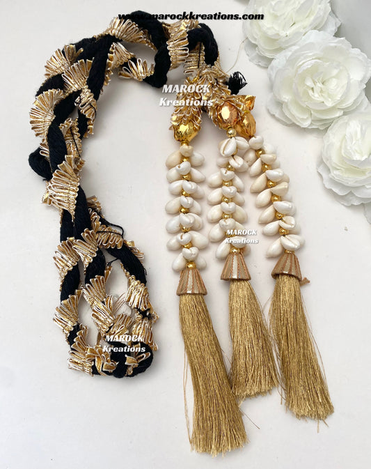 Traditional gotta patti shells Parandi with lace /Hair dori/Jago braid accessories