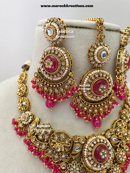 Kavitha Premium Quality Kundan Statement Necklace set