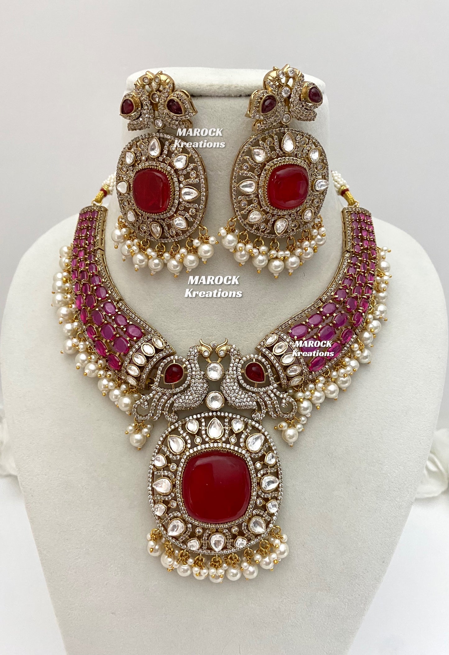 Ravina Tandon Bollywood style Sabyasachi inspired Premium Quality Moissanite Kundan Necklace set
