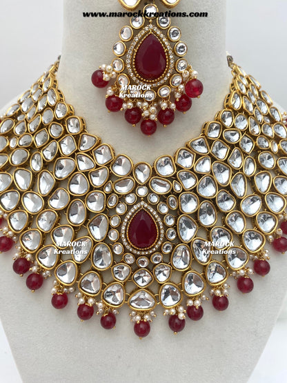 Ruhi Premium Quality Statement Kundan Necklace/Bridal set
