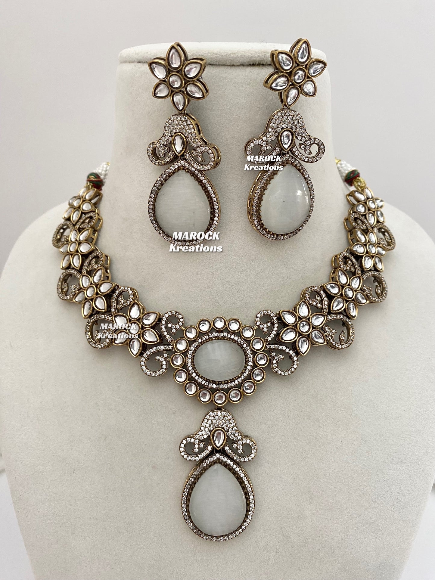 Freya Sabyasachi inspired Premium Quality Moissanite Kundan Necklace set