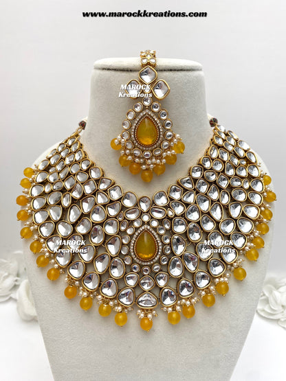 Ruhi Premium Quality Statement Kundan Necklace/Bridal set