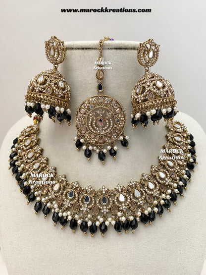 Premium Quality Mirror necklace set