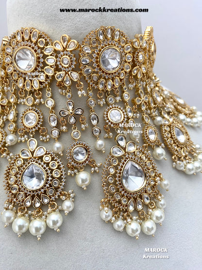 Antara Tyani inspired Premium Quality Gold plated Kundan exclusive Necklace set/Bridal set