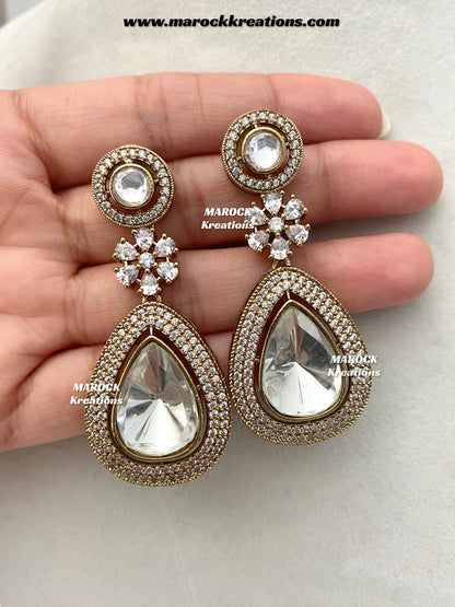 Jima Premium Quality Moissanite Kundan Necklace set