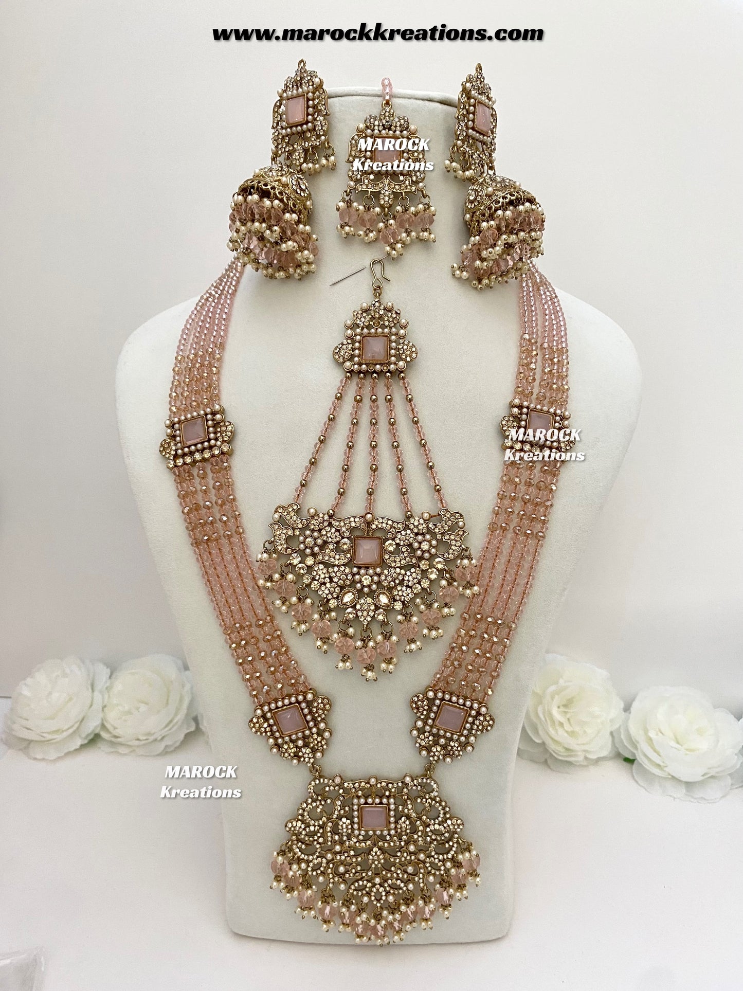 Sameena Premium Quality Pakistani Statement Rani haar set