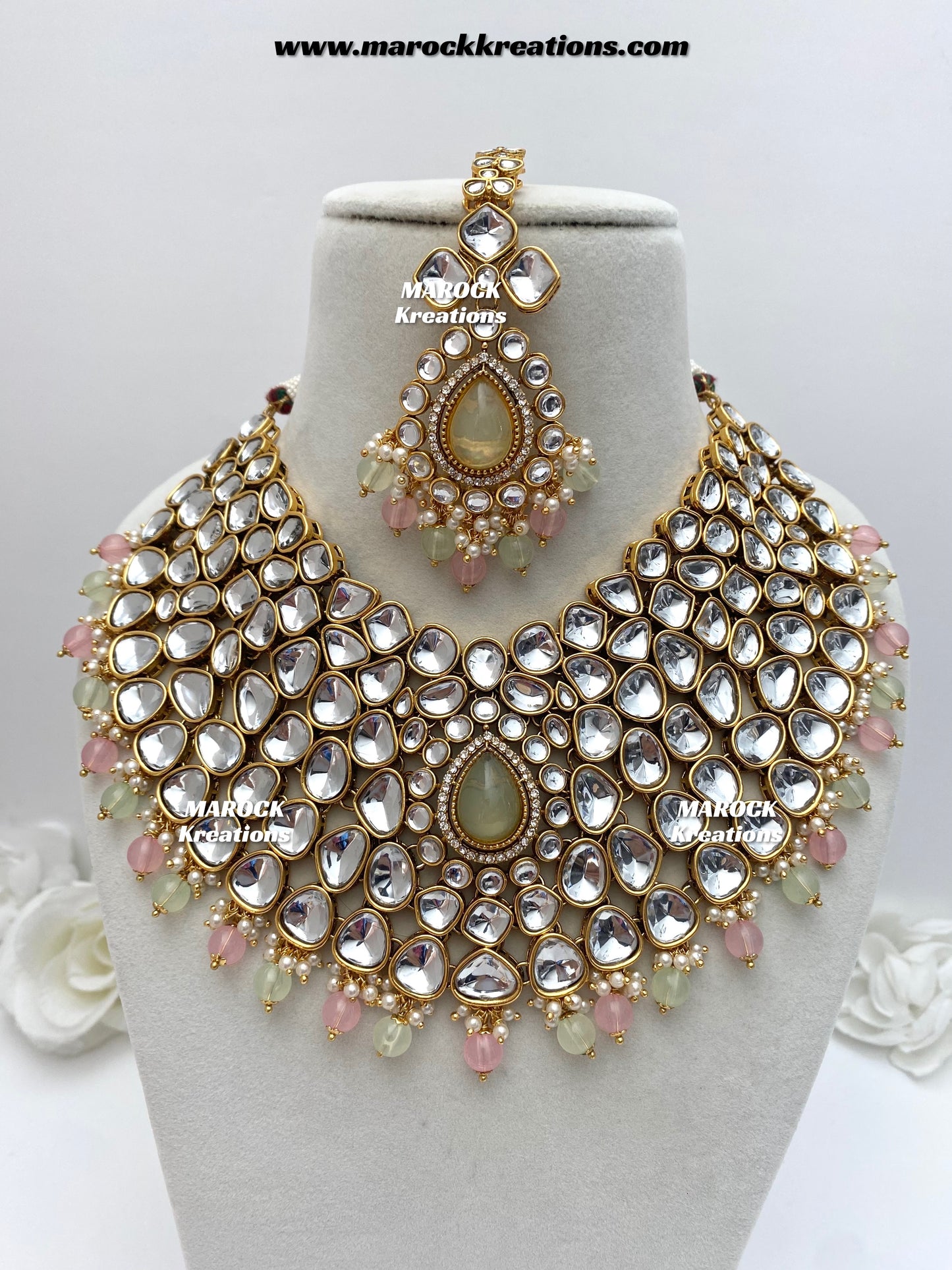 Ruhi Premium Quality Statement Kundan Necklace/Bridal set