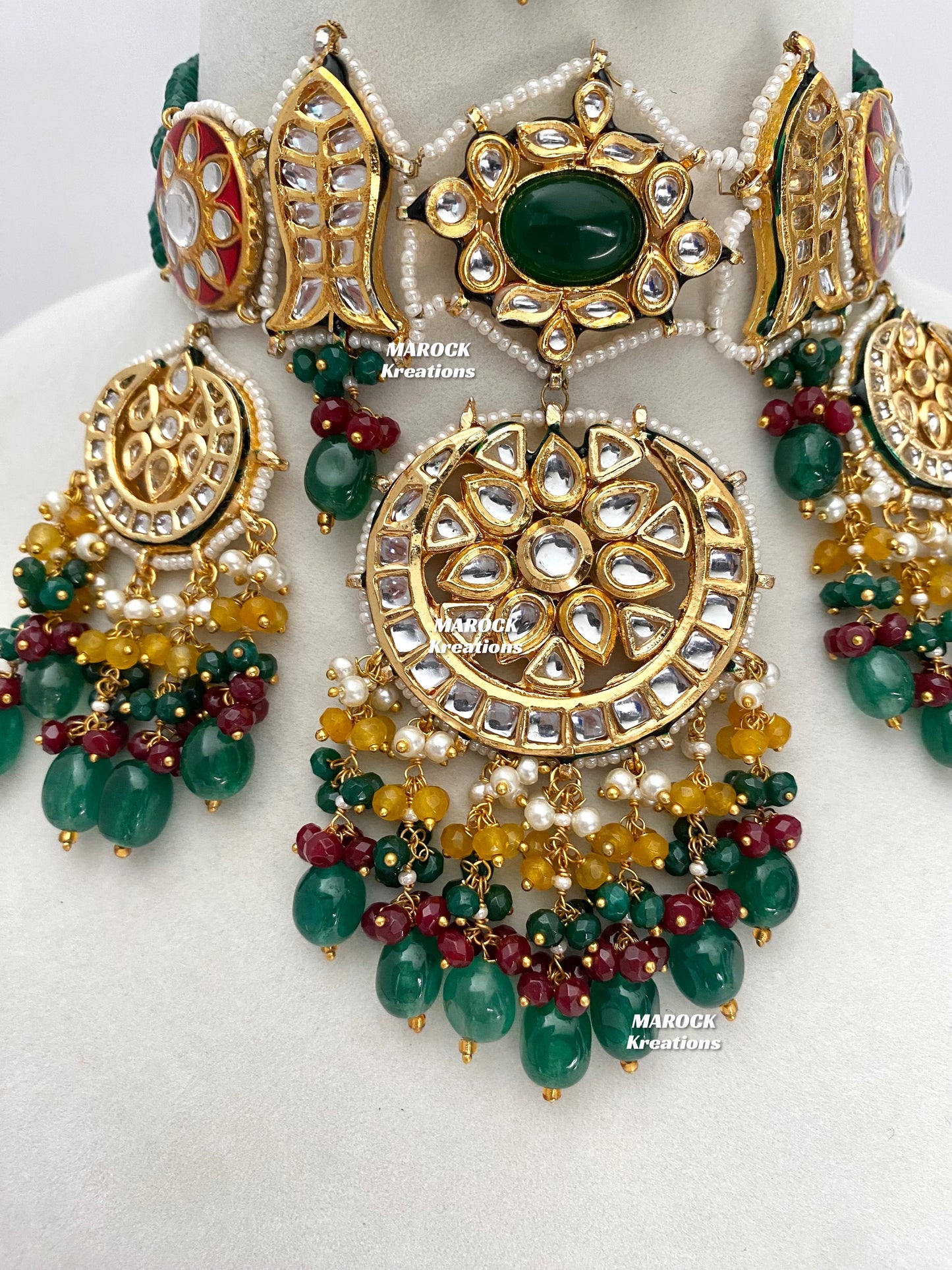 Kirti Kundan Meenakari Statement Choker set