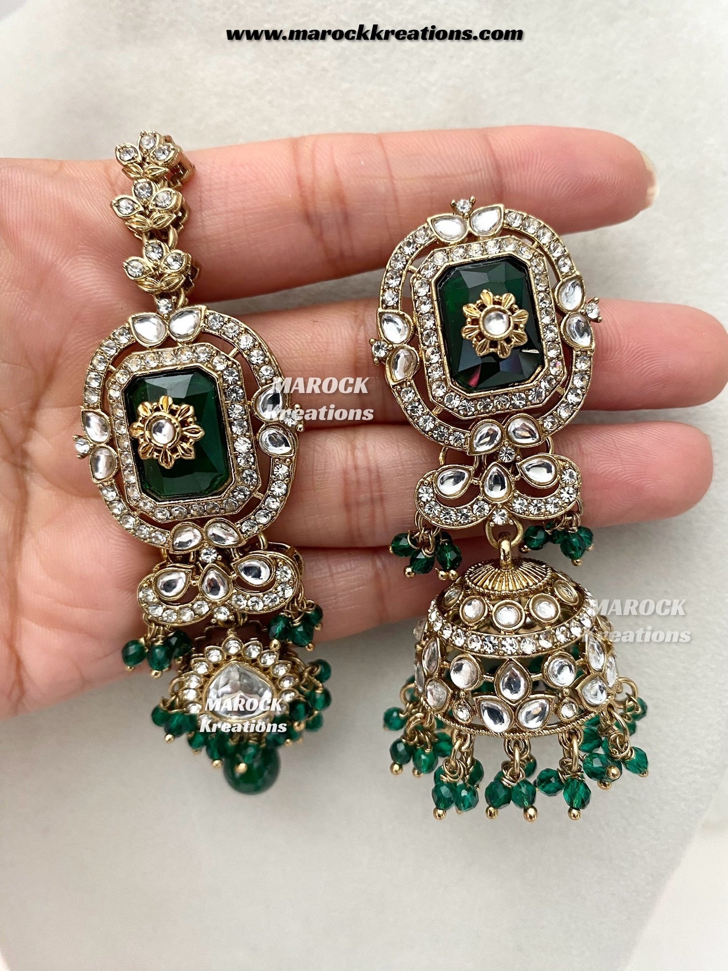 Premium Quality Antique Kundan Statement Bridal set