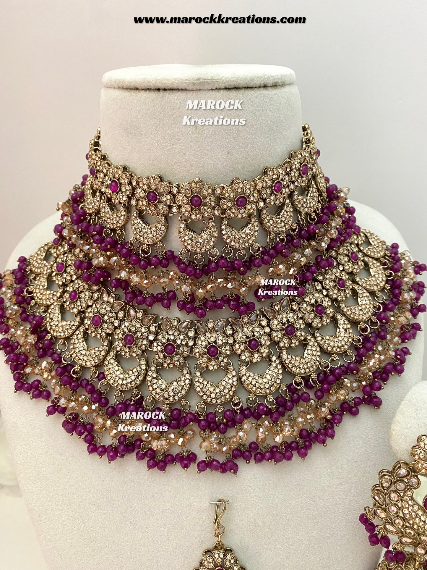 Meesha Premium Quality Pakistani Choker and Necklace combo set