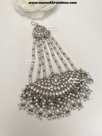 Zohra Premium Quality Pakistani Silver Bridal set/bridal jewelry