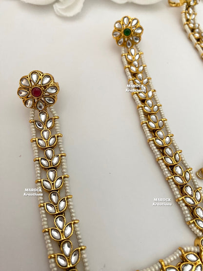 Premium Quality Kundan Hand pieces/Hath Panja/Bridal hand accessories/Ring attached with bracelet