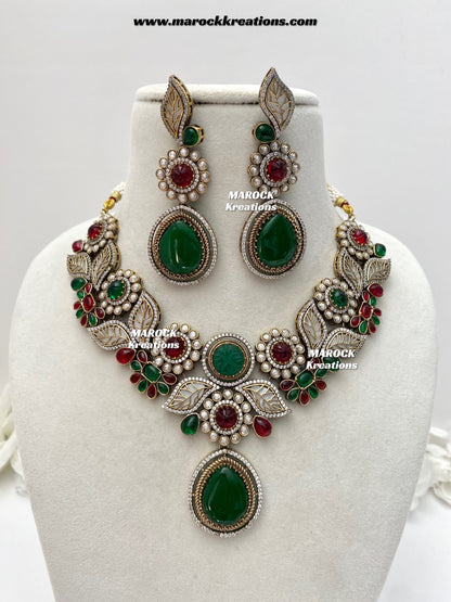 Angela Sabyasachi inspired Premium Quality Moissanite Kundan Necklace set