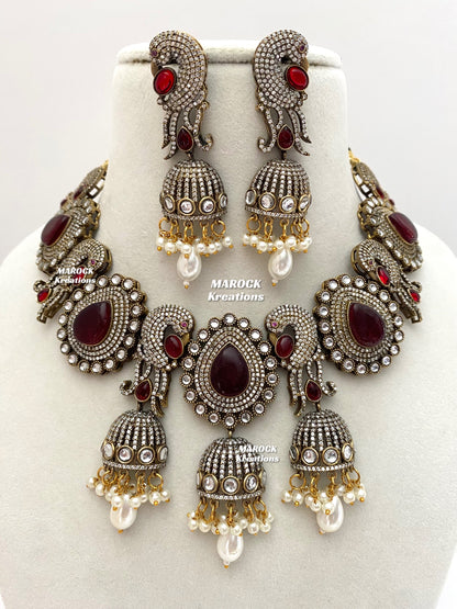 Stella Sabyasachi inspired Premium Quality Victorian Kundan Statement Necklace set
