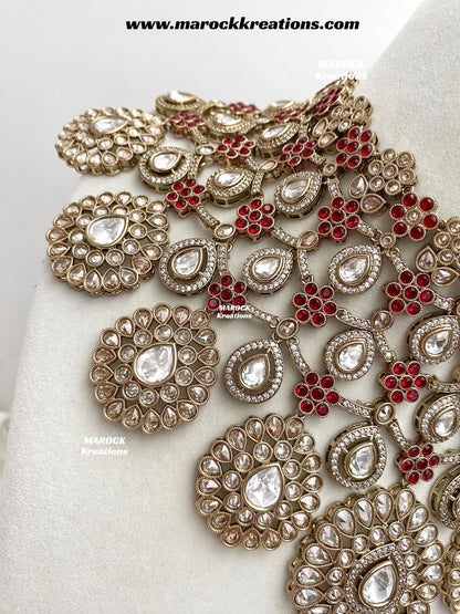 Premium Quality Moissanite Kundan Bridal set/bridal jewelry