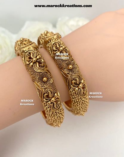 Kenny Premium Quality Gold plated handcrafted openable screw statement kade/bangles