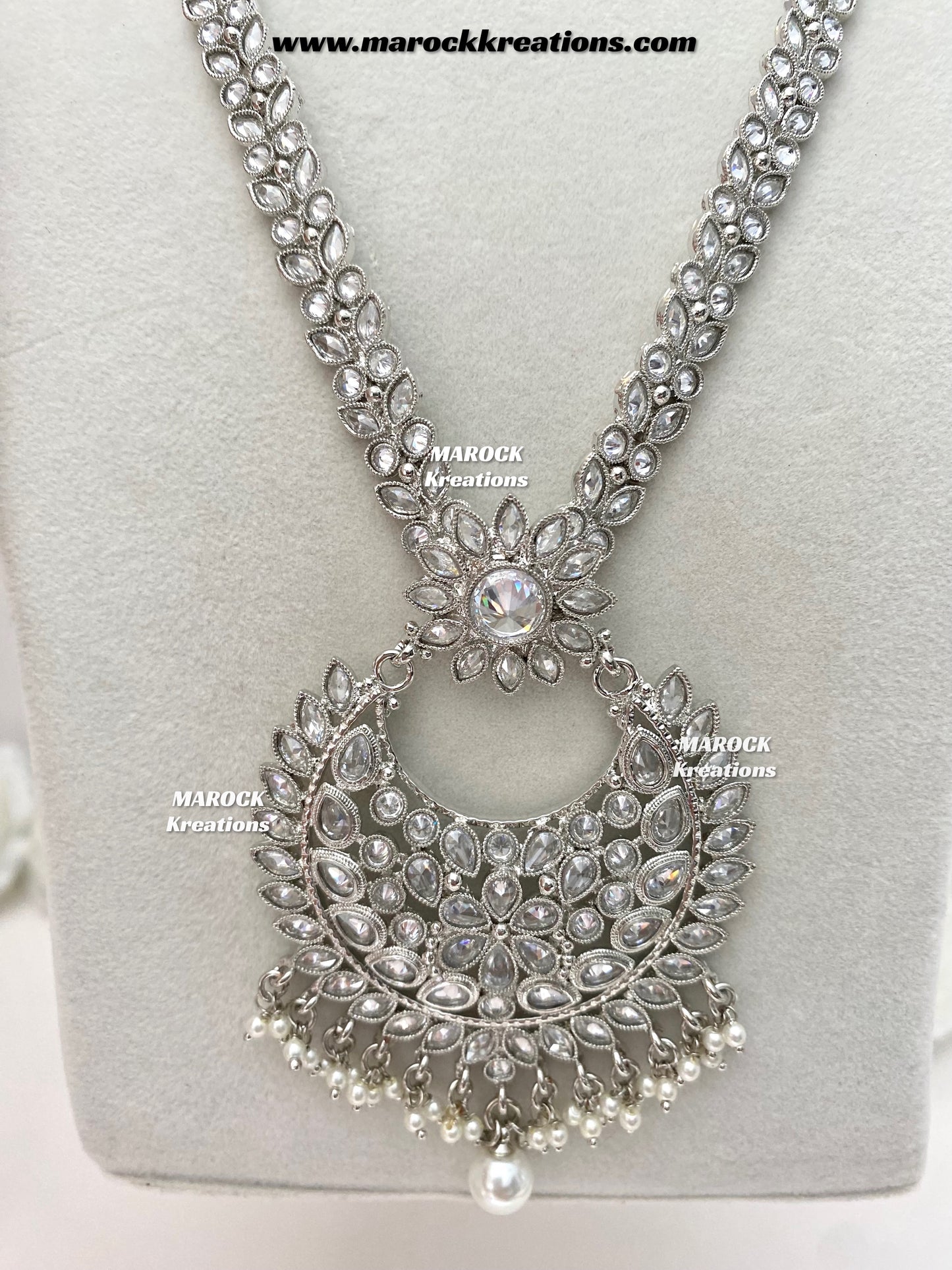 Shefali Premium Quality Polki Statement Rani haar set