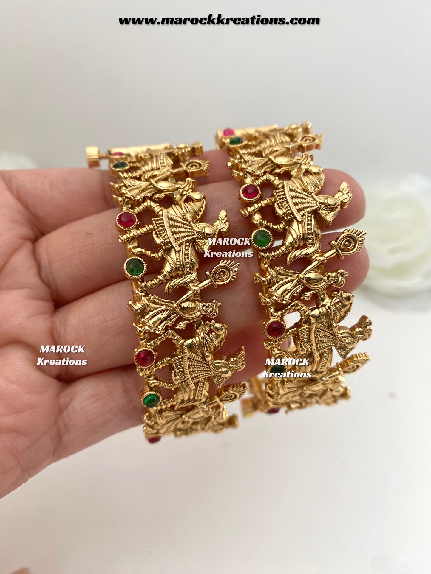 Leena Gold plated openable Doli/Barat kade/Bangles/Kangan