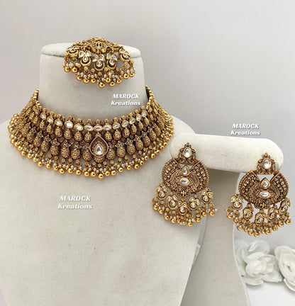 Paulina Premium Quality Gold plated Kundan exclusive Necklace set