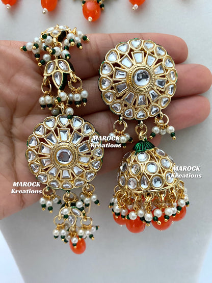 Premium Quality Thappa Kundan Statement Necklace sets