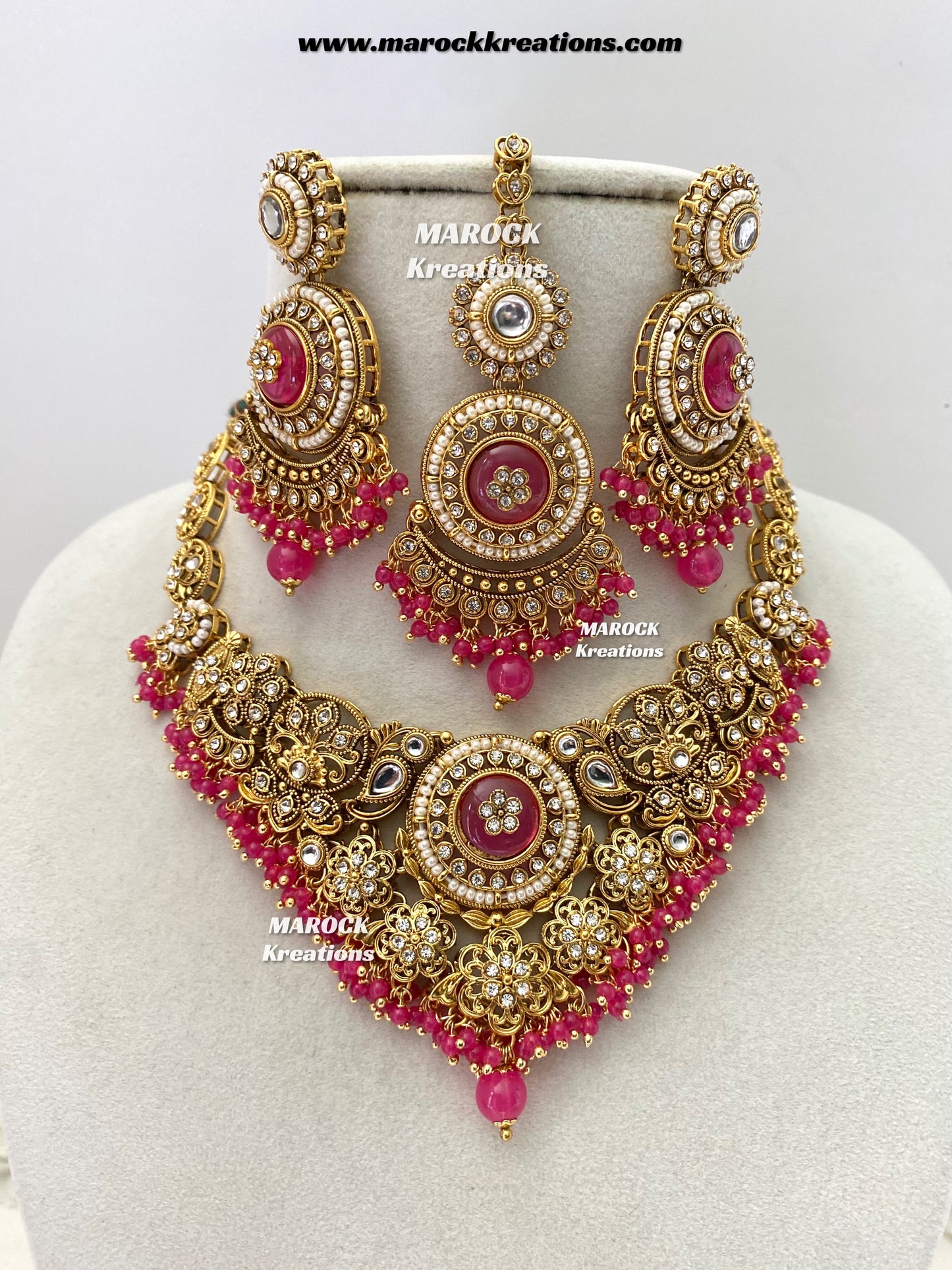 Kavitha Premium Quality Kundan Statement Necklace set