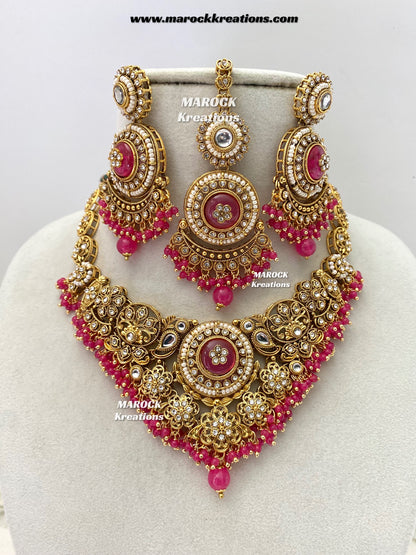 Kavitha Premium Quality Kundan Statement Necklace set