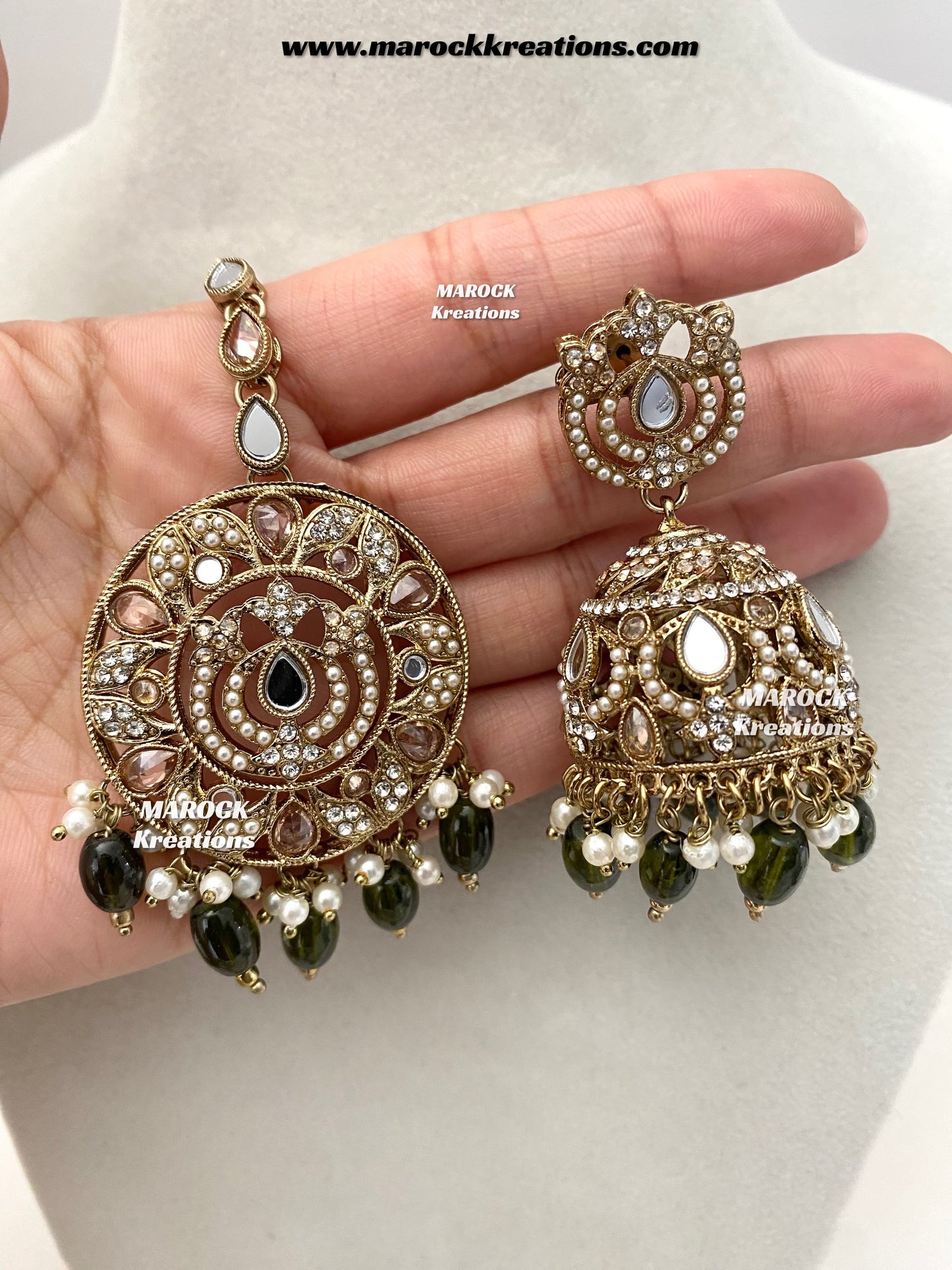 Premium Quality Mirror necklace set