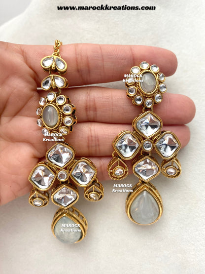 Romana Premium Quality Kundan Statement Necklace set