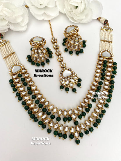 Premium Quality double layer Kundan Necklace sets/2 layer necklace sets