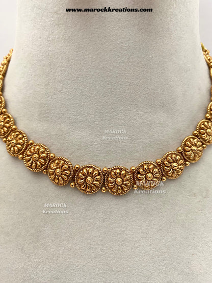 Anya Gold plated Necklace set