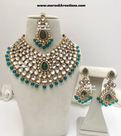 Ruhi Premium Quality Statement Kundan Necklace/Bridal set