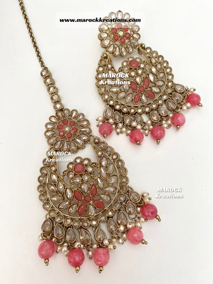 Antique Gold Polki Necklace set/Bridal set