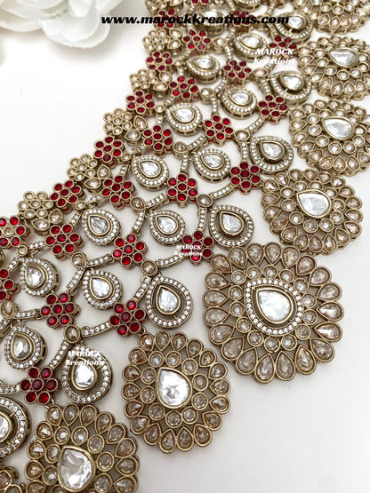 Premium Quality Moissanite Kundan Bridal set/bridal jewelry