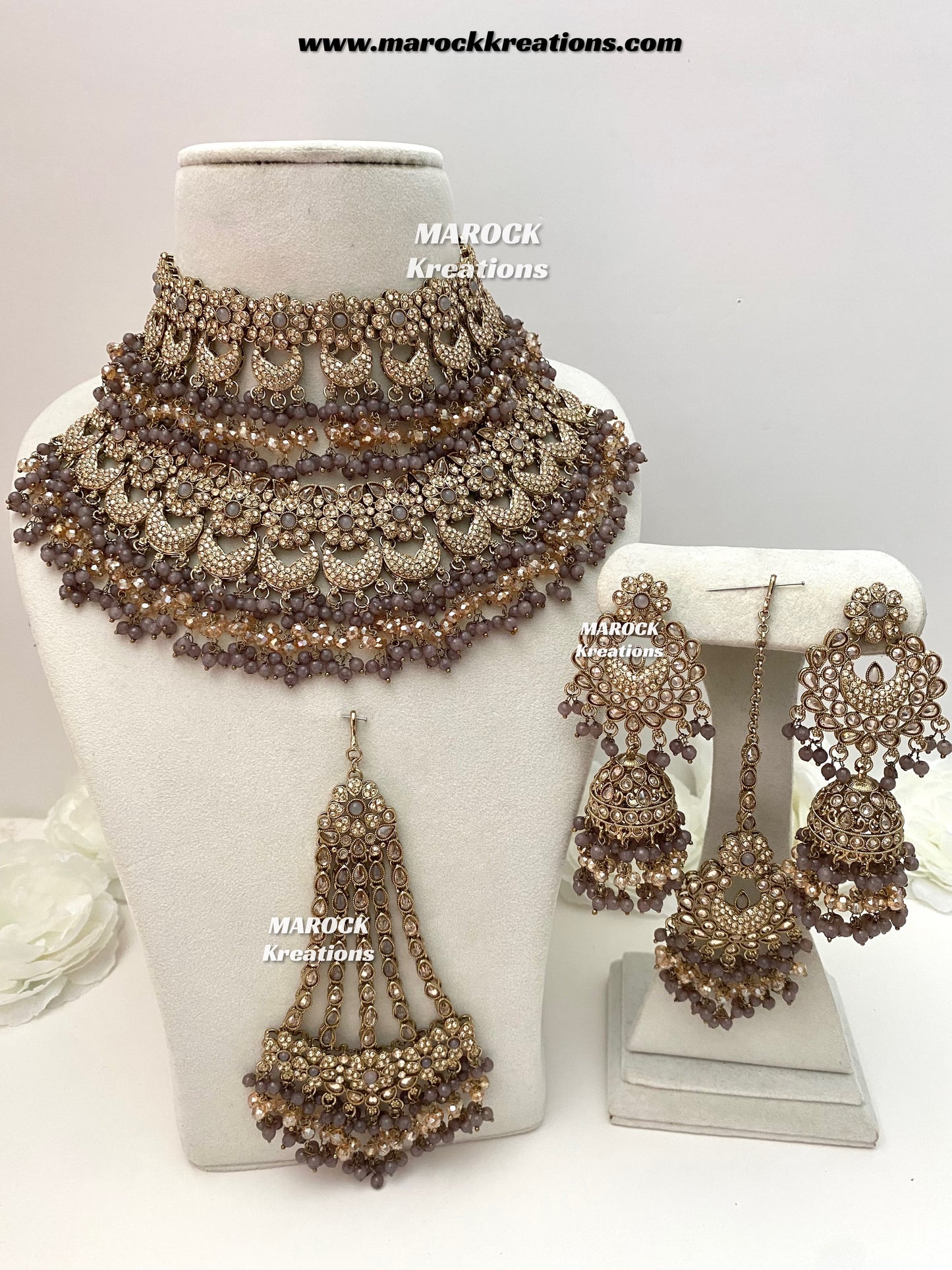 Meesha Premium Quality Pakistani Choker and Necklace combo set