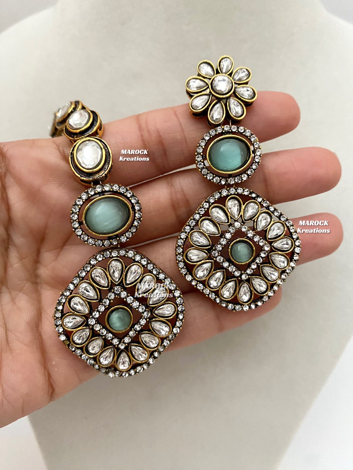 Jessie Tyani inspired Victorian Kundan Statement Necklace set