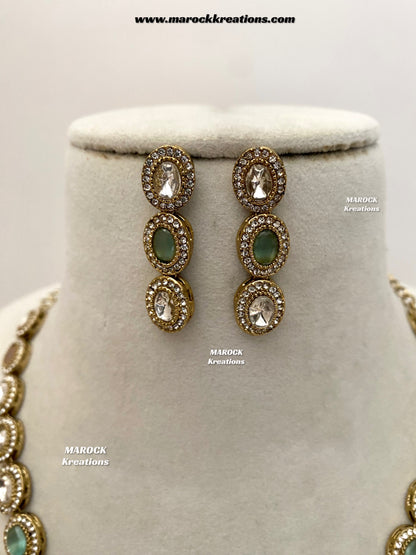 Raveen Premium Quality Kundan Necklace set