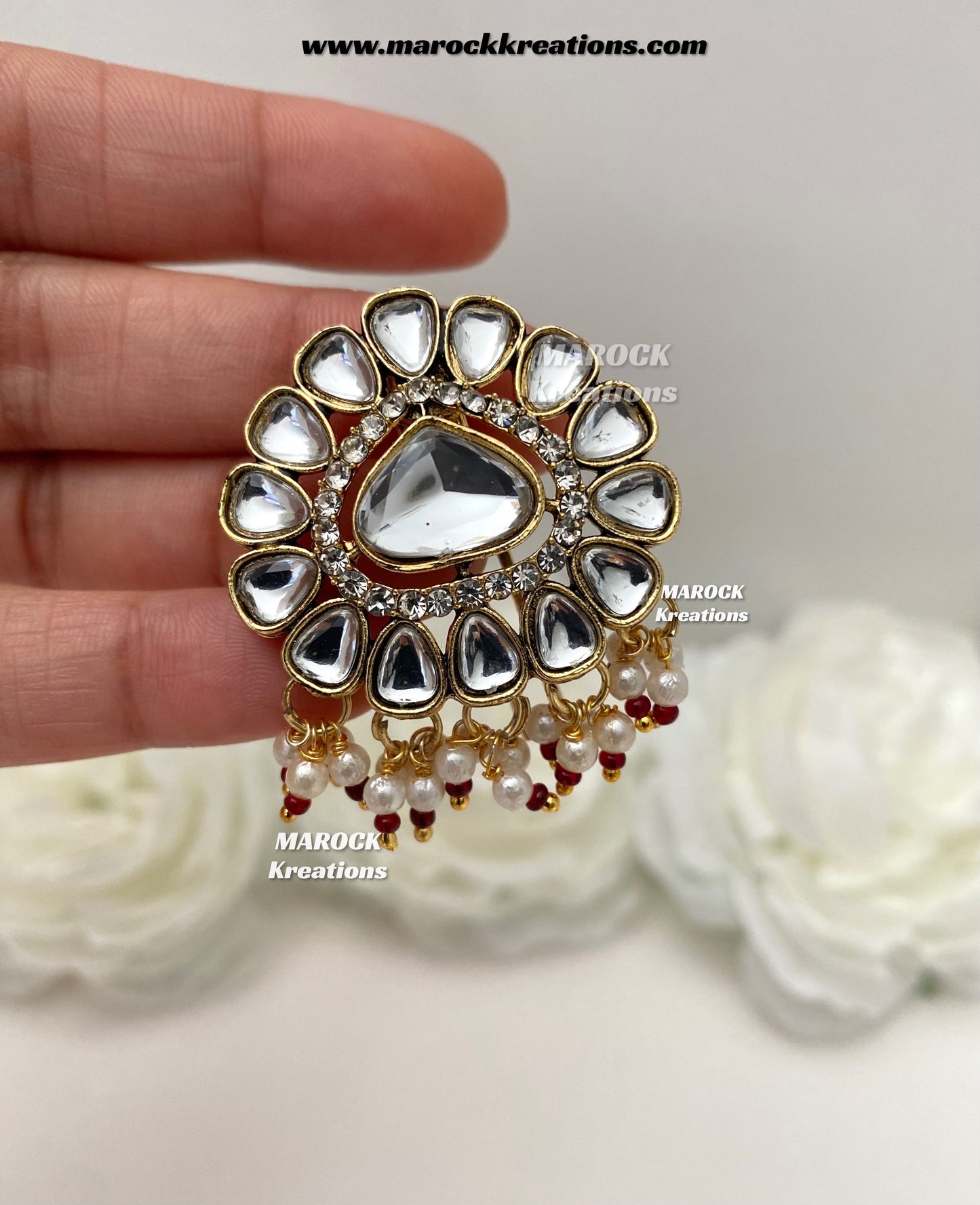 Kundan hair pins/Braid and bun pins