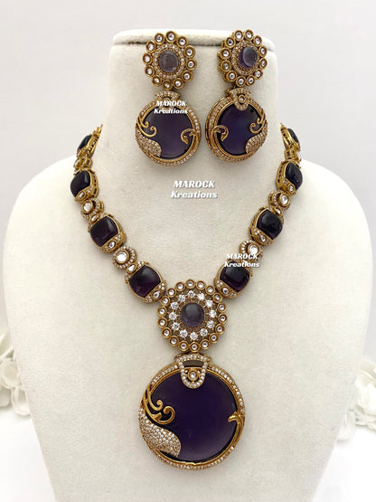 Haniya Sabyasachi inspired Premium Quality Moissanite Kundan Statement Necklace set